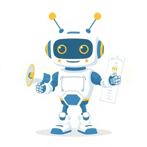 Marketing robot illustration
